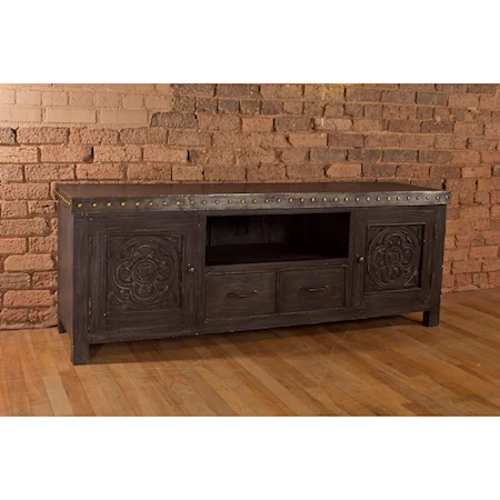 Entertainment Unit with Celtic-Inspired Detail